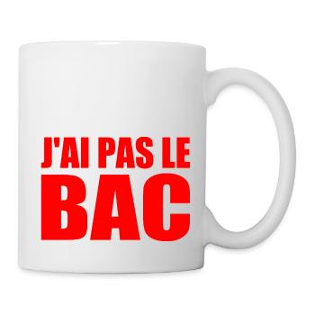 jai pas le bac - Mug blanc - blanc - Droite