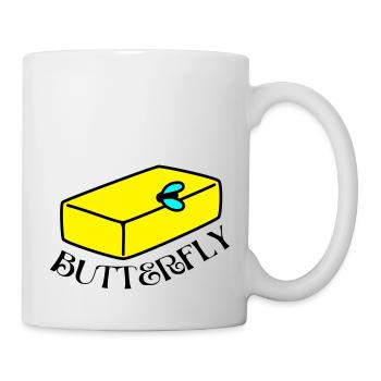 witzig-BUTTERFLY - Tasse - Weiß - Rechts