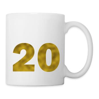 Anniversaire 20 ans - Mug blanc - blanc - Droite