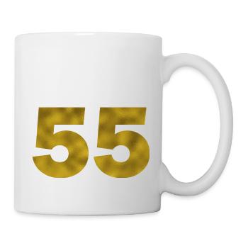 Geburtstag 55 Jahre - Tasse - Weiß - Rechts