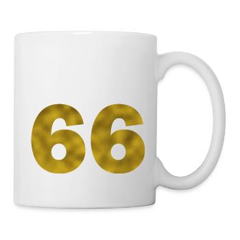 Geburtstag 66 Jahre - Tasse - Weiß - Rechts