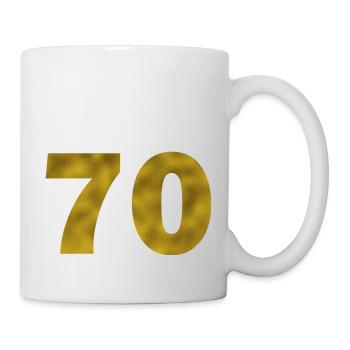 Geburtstag 70 Jahre - Tasse - Weiß - Rechts