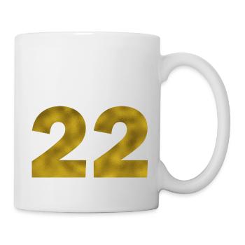 Geburtstag 22 Jahre - Tasse - Weiß - Rechts