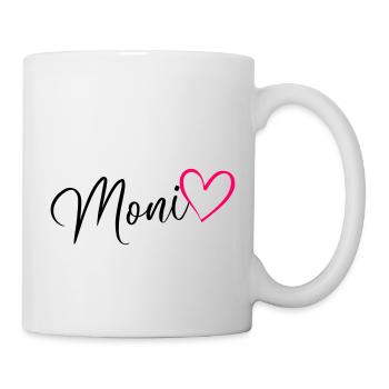 Moni Surname First Name Heart Pink - Mug - white - Right