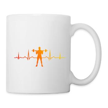 Krafttraining Damen Ausdauertraining Cardio - Tasse - Weiß - Rechts