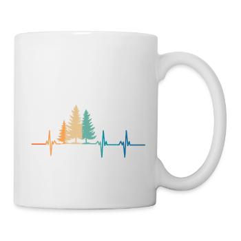 battement de cœur forêt - Mug blanc - blanc - Droite