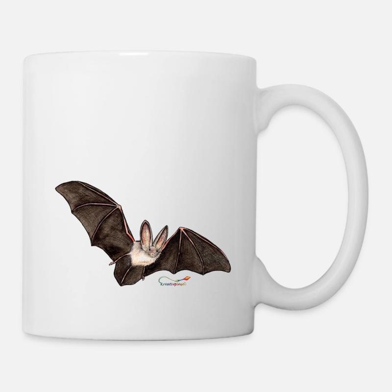 Mausohr, eine Fledermaus - Tasse - Weiß
