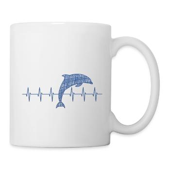Delfin Dolphin - Tasse - Weiß - Rechts