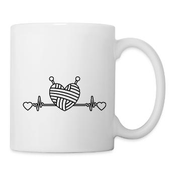 Stricken Schneiderin Schneider Strickerin Häkeln - Tasse - Weiß - Rechts