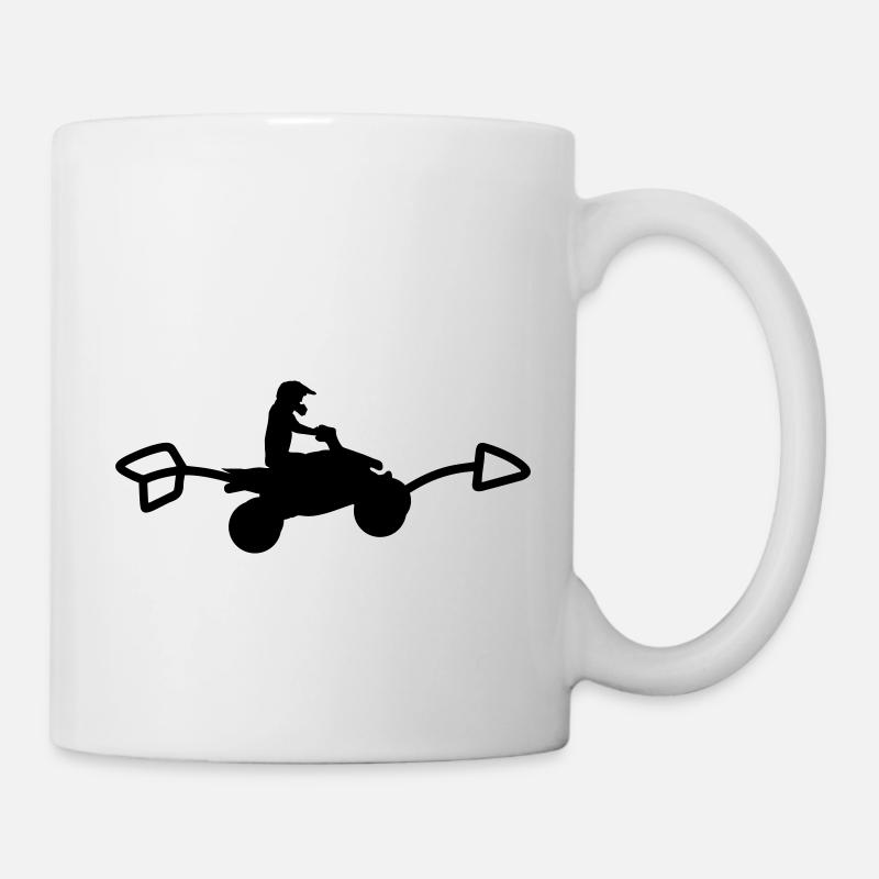 Quad Pfeil nach rechts - Tasse - Weiß