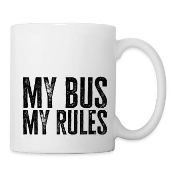 My Bus My Rules - Lustiges Geschenk für Busfahrer - Tasse - Weiß - Rechts