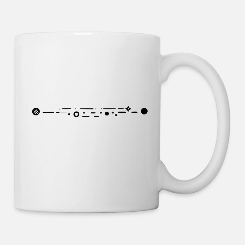 Linie Punkte Muster - Tasse - Weiß