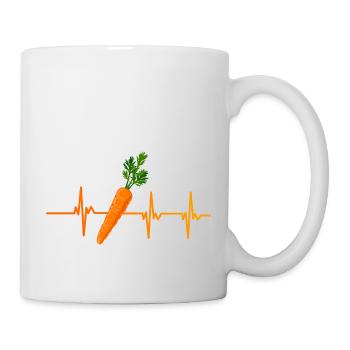 Battement de cœur carottes - Mug blanc - blanc - Droite