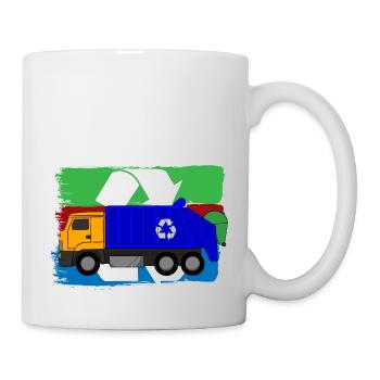 Garbage Truck Love Garbage Collection Child Boy I Gift - Mug - white - Right