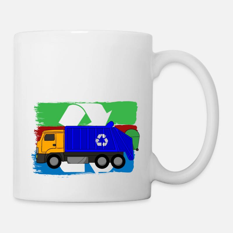 Müllwagen Liebe Müllabfuhr Kind Junge I Geschenk - Tasse - Weiß