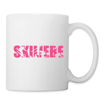 Skiliebe Ski Skifahren Berg Berge Wintersport Fun - Tasse - Weiß - Rechts