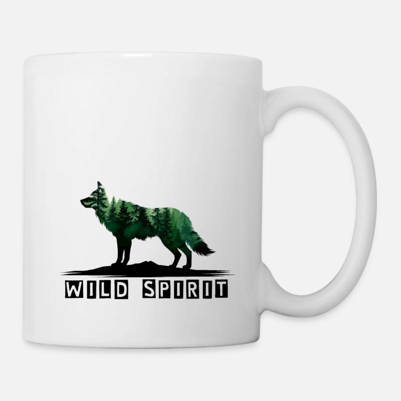 Wolf – Wilder Geist - Tasse - Weiß