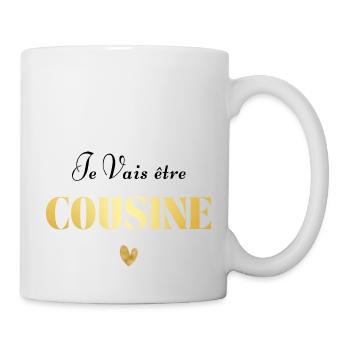 Je vais être cousine - Mug blanc - blanc - Droite