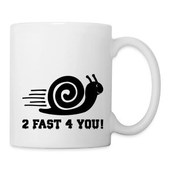 Escargot 2 Rapide - Mug blanc - blanc - Droite