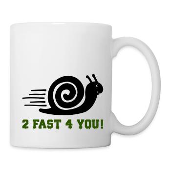 Escargot 2 Rapide - Mug blanc - blanc - Droite