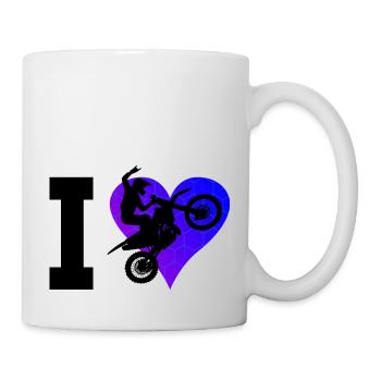 Motocross Dirt Bike Supermoto Freestyle Motocross Femme - Mug blanc - blanc - Droite