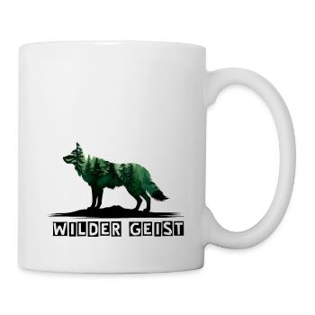Wolf – Wilder Geist - Tasse - Weiß - Rechts