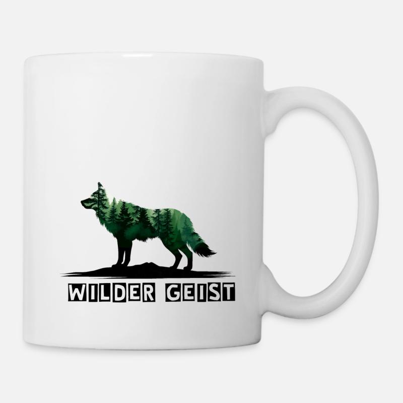 Wolf – Wilder Geist - Tasse - Weiß