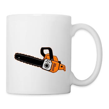 Chainsaw ORANGE - Mug - white - Right