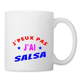Je peux pas, j'ai salsa - Mug blanc - blanc - Droite