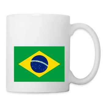 Brazil flag / Drapeau Brésil - Mug - white - Right