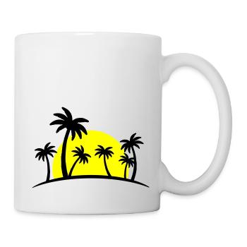 Palmiers de plage 2 - Mug blanc - blanc - Droite