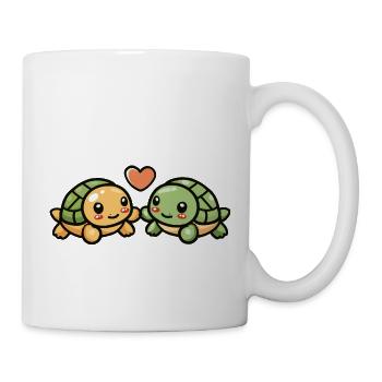 Tortue Couple Amour Couple En Amour - Mug blanc - blanc - Droite