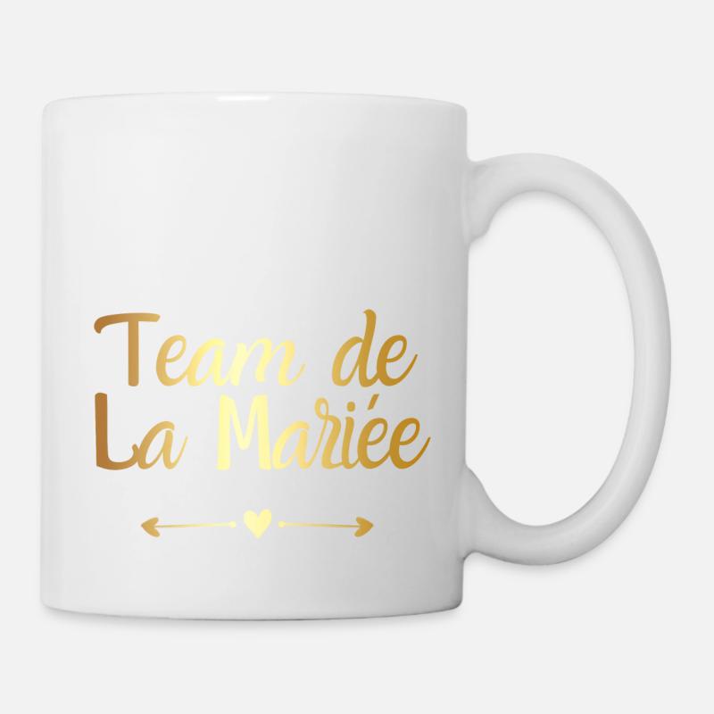 Team de la mariée doré - cadeau la mariée - Mug blanc - blanc