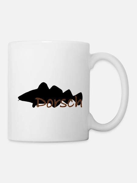 Dorsch schwarz - Tasse - Weiß