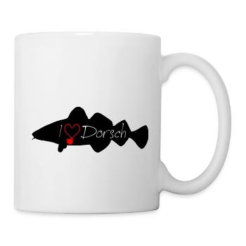 i Love Dorsch schwarz - Tasse - Weiß - Rechts