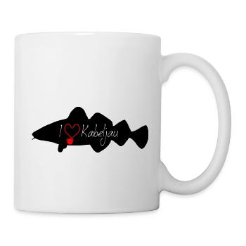 i Love Kabeljau schwarz - Tasse - Weiß - Rechts