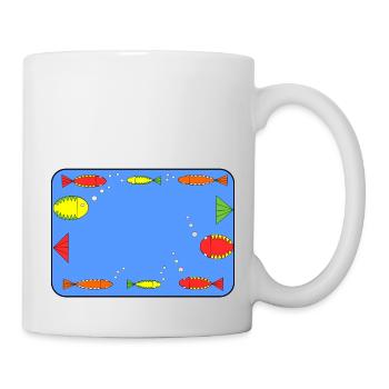 Fische im Rahmen - Tasse - Weiß - Rechts