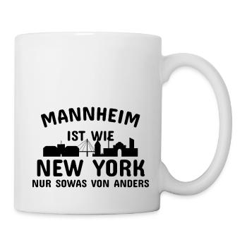 Mannheim Monnem Mannheimat - Tasse - Weiß - Rechts