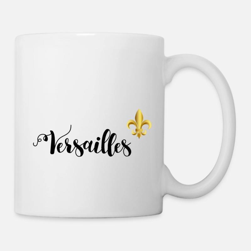 versailles lettrage et fleur de lys - Mug blanc - blanc