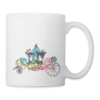Silhouette de carrosse - Mug blanc - blanc - Droite