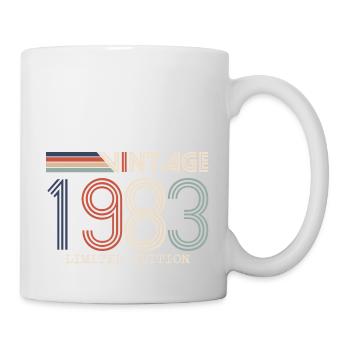Jahrgang 1983 Jubiläumsgeschenk - Jahrgang 1983 - Tasse - Weiß - Rechts