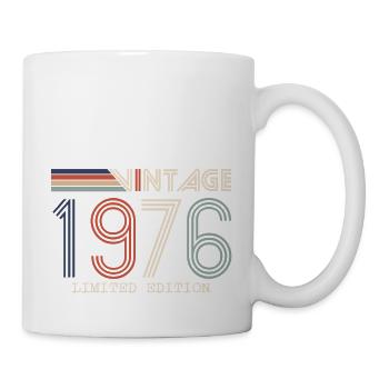 Jahrgang 1976 Jubiläumsgeschenk - Jahrgang 1976 - Tasse - Weiß - Rechts