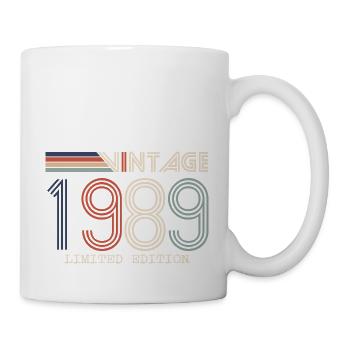 Jahrgang 1989 Jubiläumsgeschenk - Jahrgang 1989 - Tasse - Weiß - Rechts