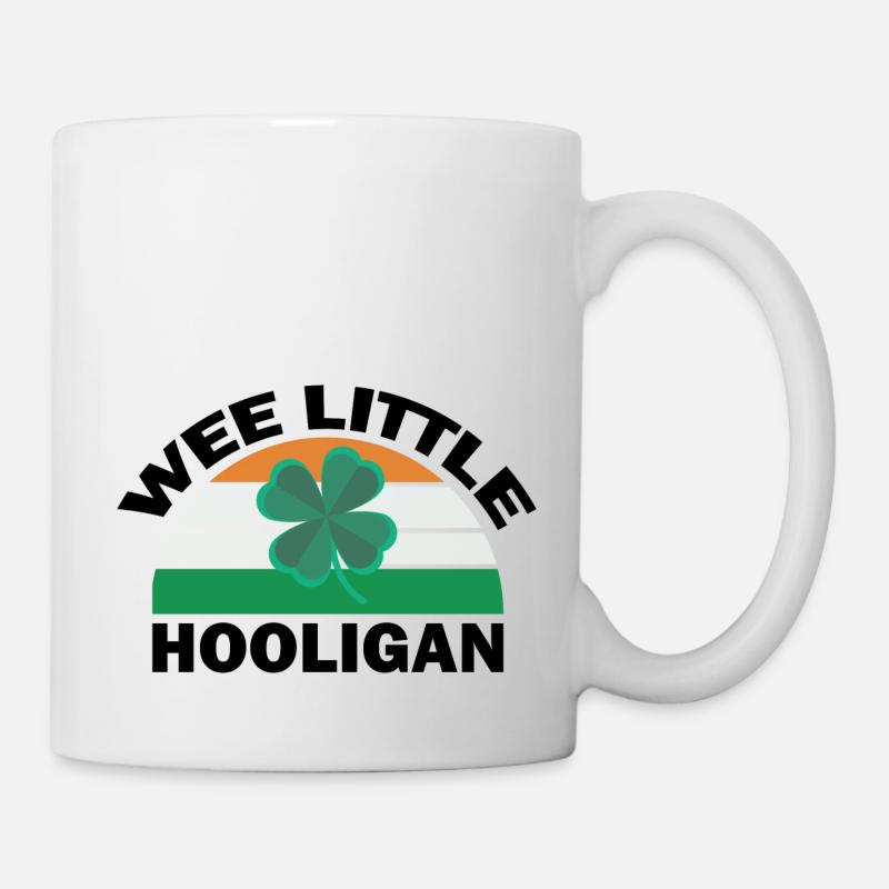 St Patricks Day Wee Little Hooligan Funny - Mug - white