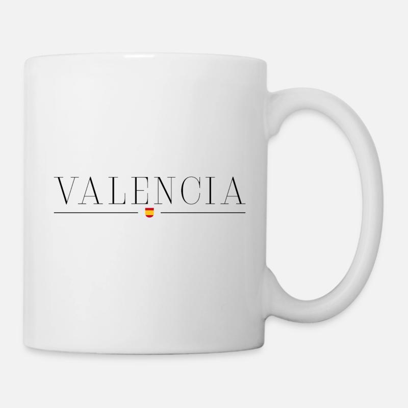 Valencia Stil T-Shirt - Tasse - Weiß
