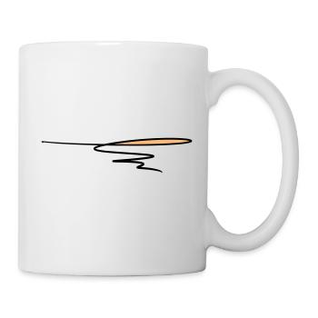 Decorative line. Text decoration. Hand drawn. - Mug - white - Right