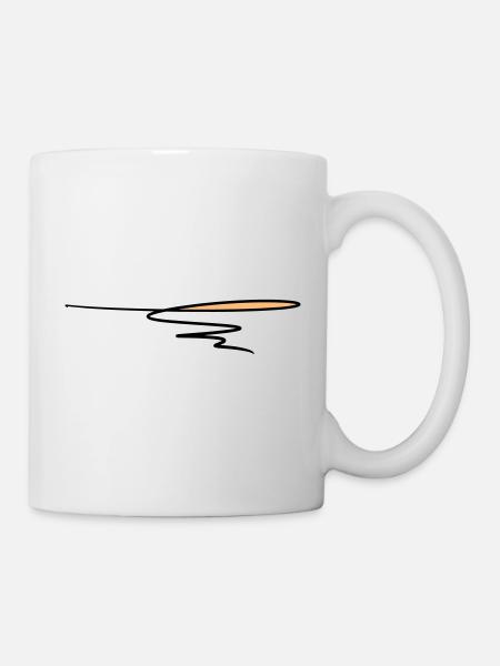 Decorative line. Text decoration. Hand drawn. - Mug - white