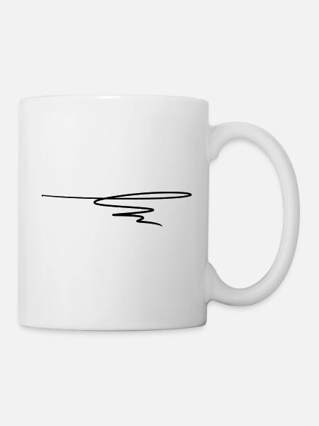 Decorative line. Text decoration. Hand drawn. - Mug - white