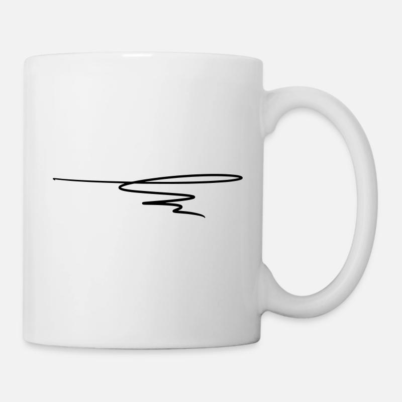 Decorative line. Text decoration. Hand drawn. - Mug - white