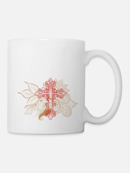 Kreuz - Tasse - Weiß